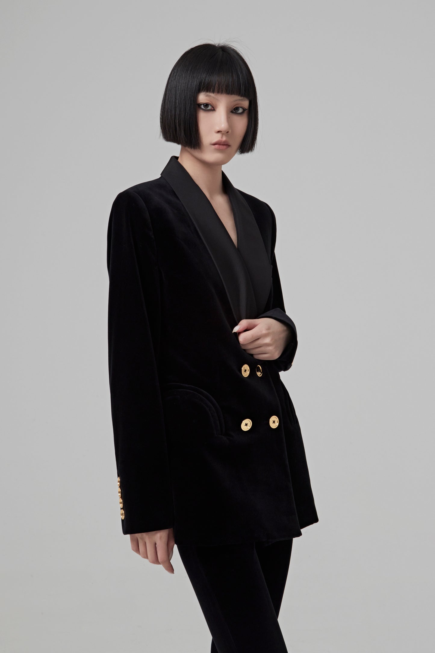 JEALOUSY BLACK HEART SMOKING BLAZER