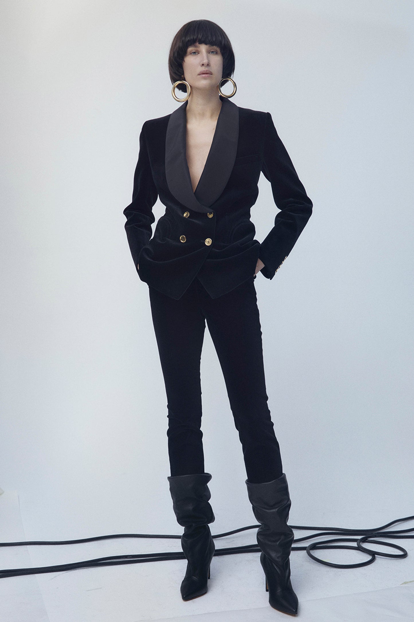 JEALOUSY BLACK HEART SMOKING BLAZER