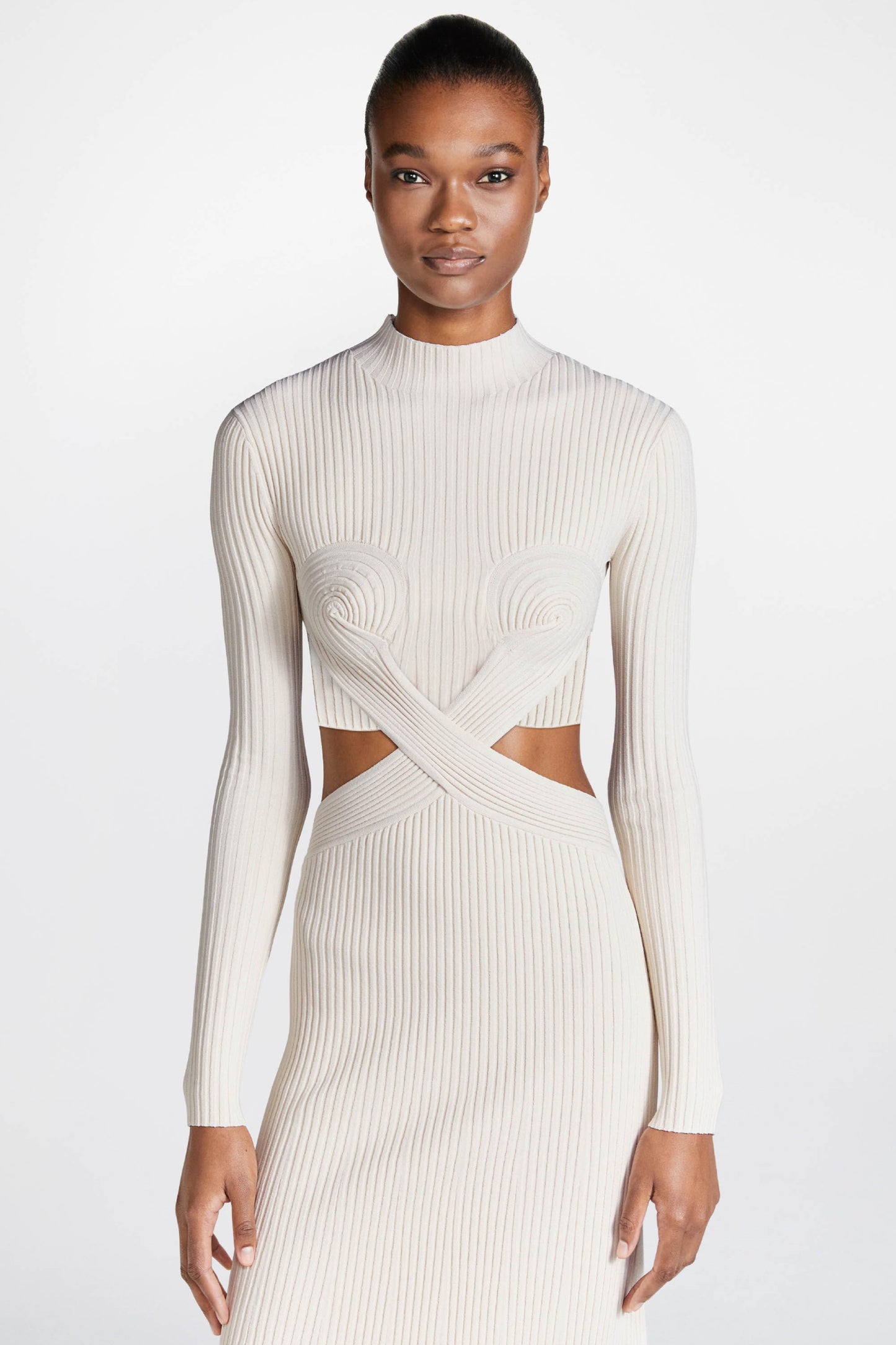 SPIRAL RIB DRESS
