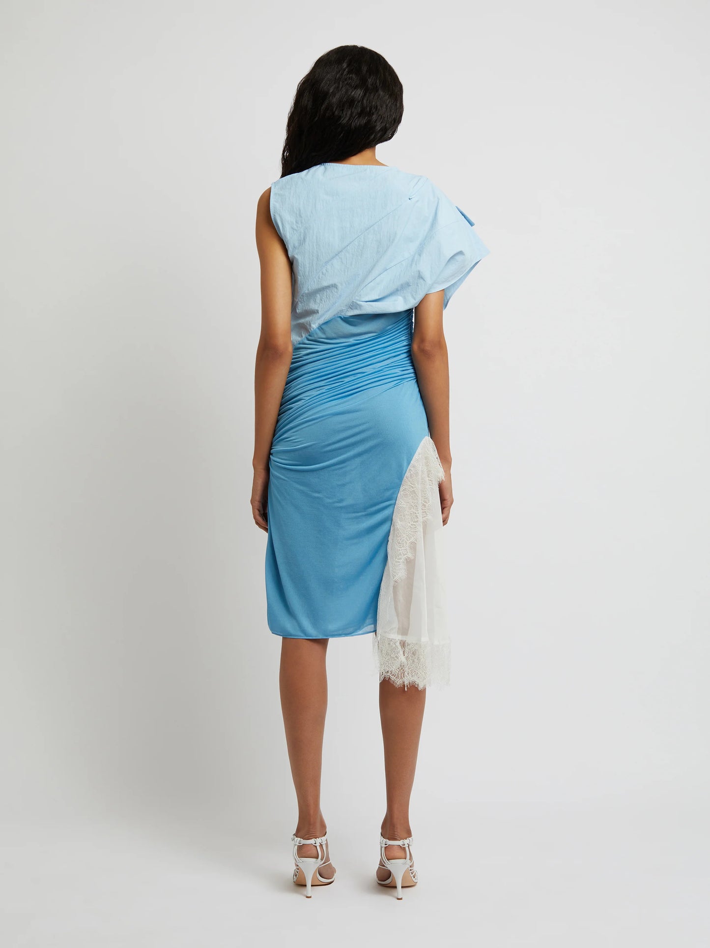 UTILITY TWISTED TORSO LAYERED TEE DRESS
