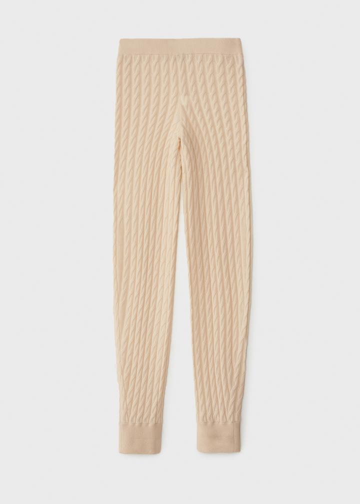 CABLE KNIT CASHMERE SLACKS