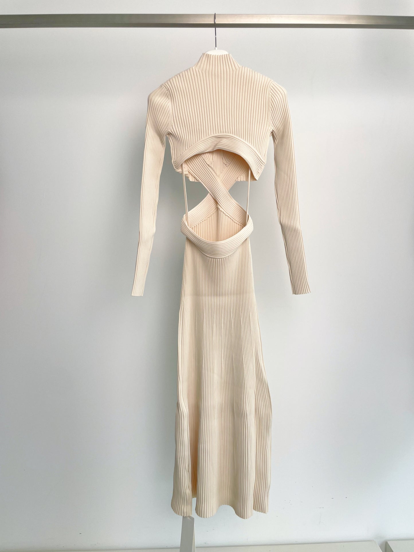 SPIRAL RIB DRESS