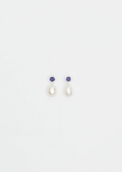 Neue Pearl Earrings, Lapis