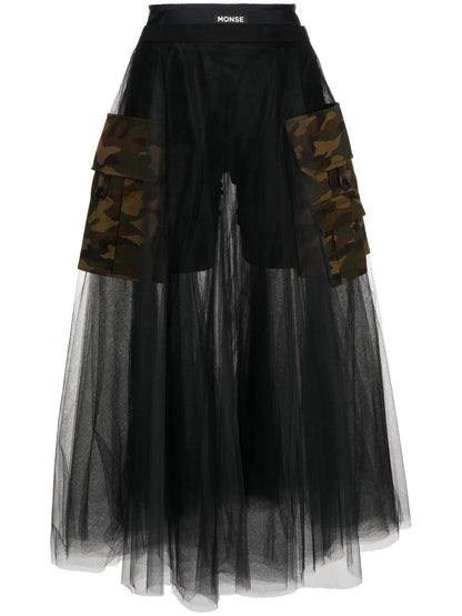 TULLE CIRCLE SKIRT WITH CARGO POCKETS