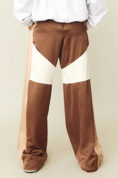 DIVIDE SATIN PANTS