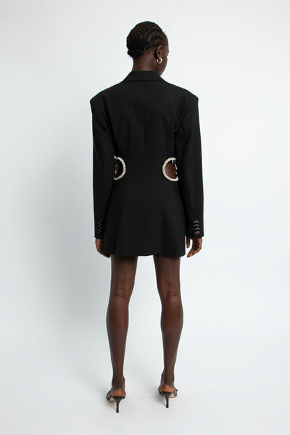 CRYSTAL LINKED BLAZER DRESS