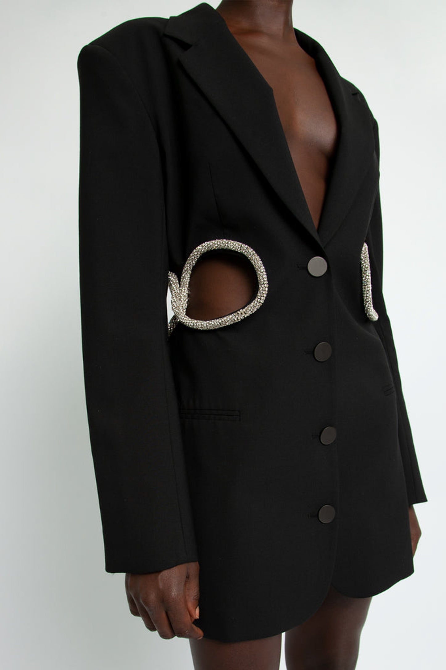 CRYSTAL LINKED BLAZER DRESS