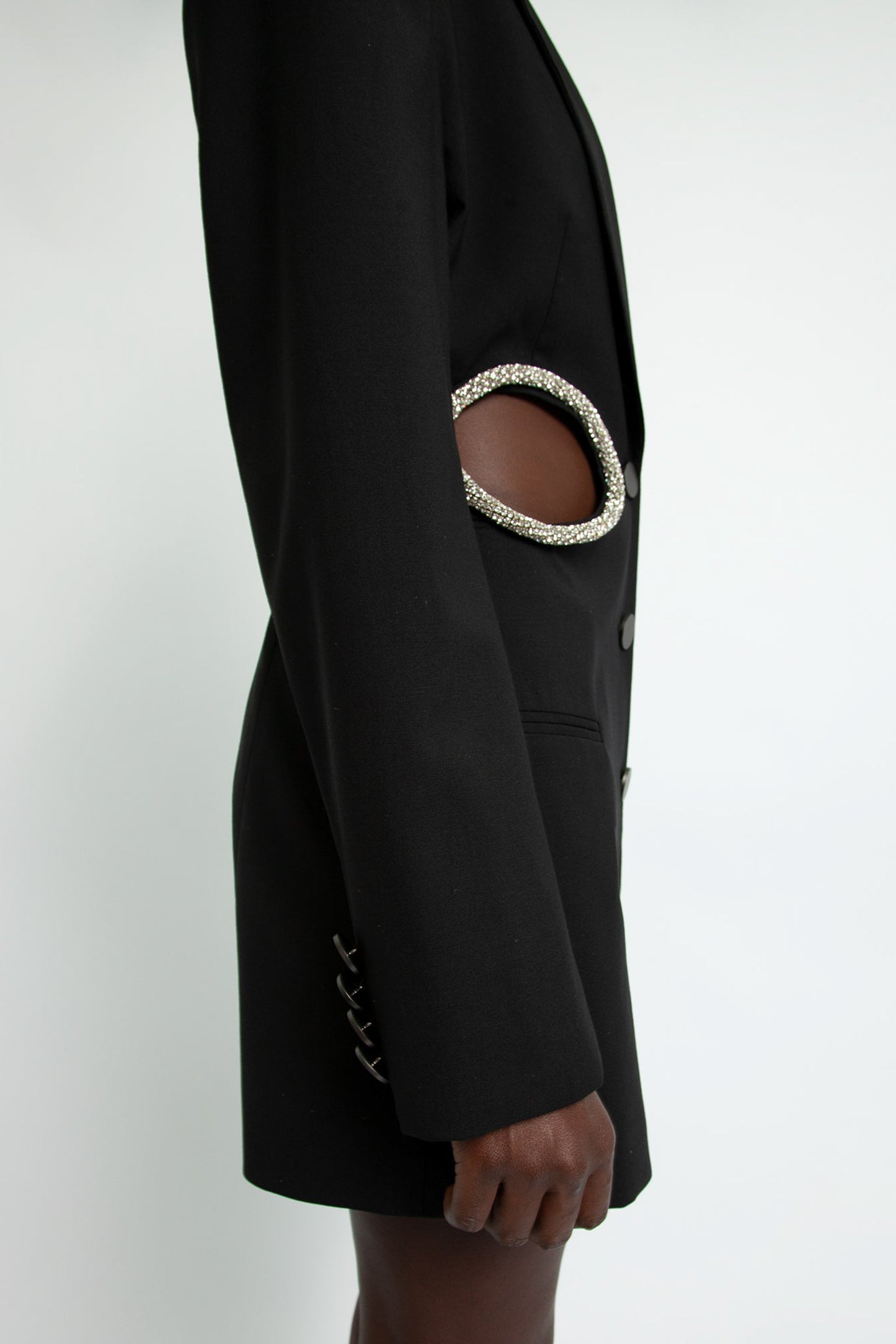 CRYSTAL LINKED BLAZER DRESS