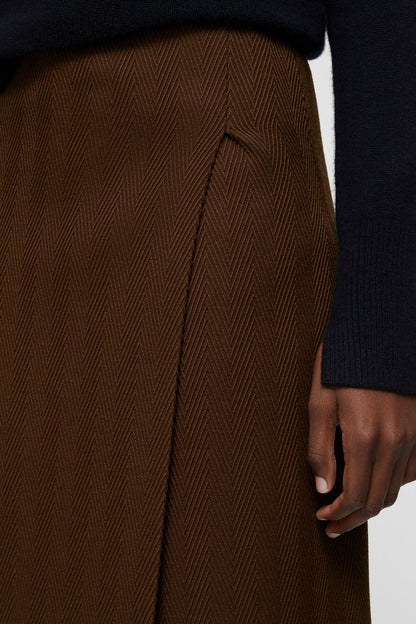 SEBELA-SKIRT-HERRINGBONE WOOL
