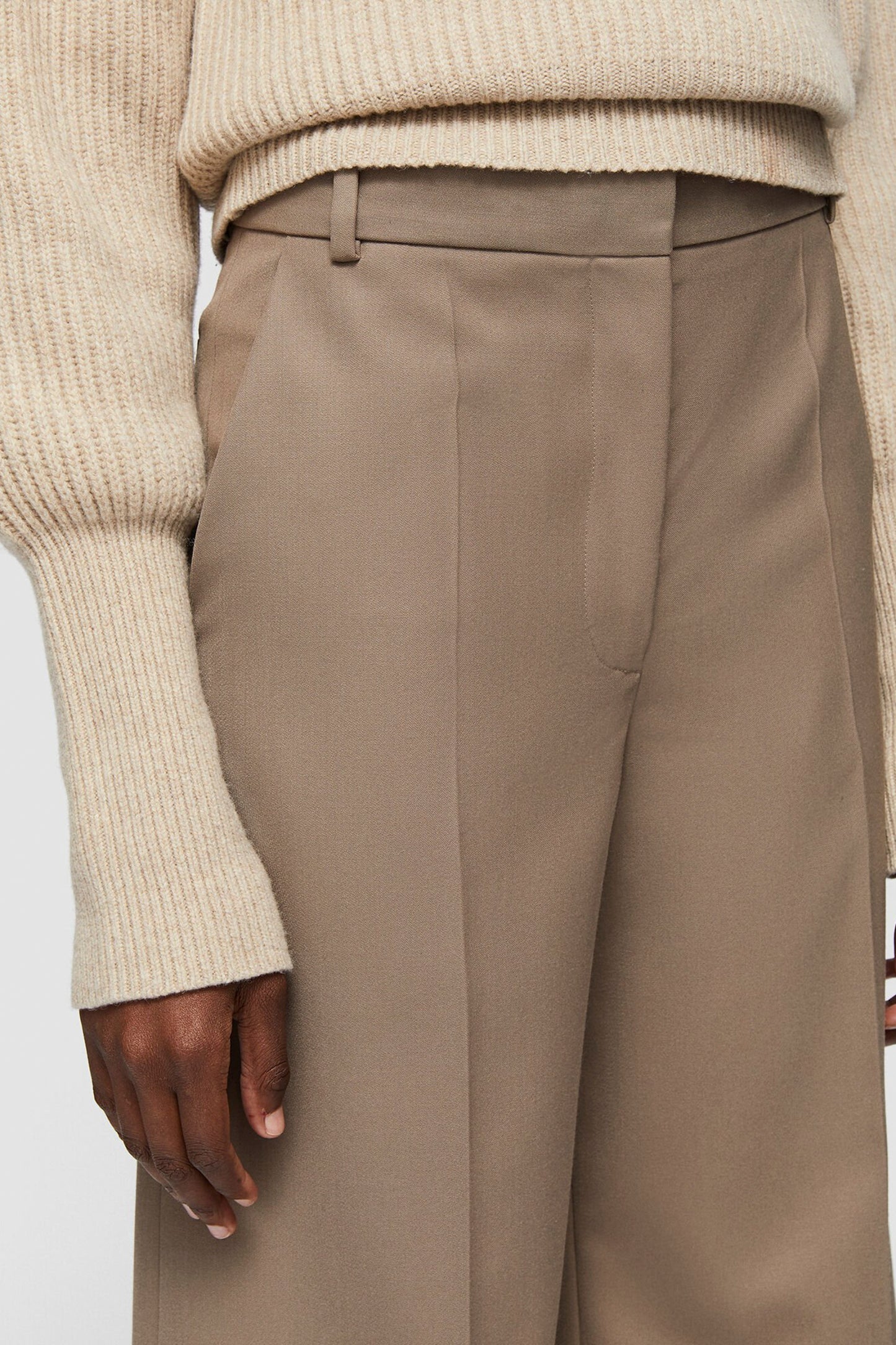 TRAVIS-PANT-SOFT WOOL GRANIT