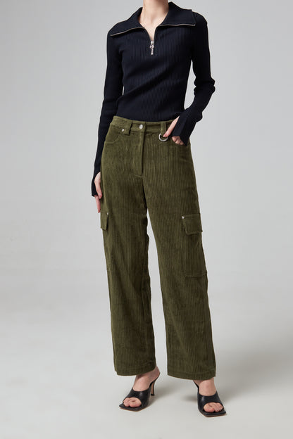 CORD PANT.IRREGULAR