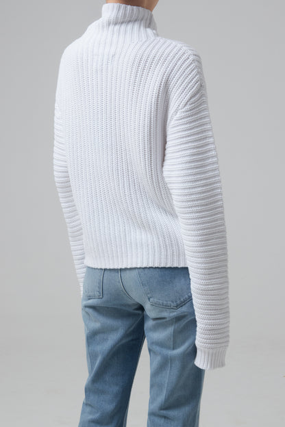 TURTLE NECK SWEATER WITH FRONT SLIT