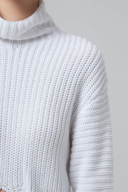 TURTLE NECK SWEATER WITH FRONT SLIT