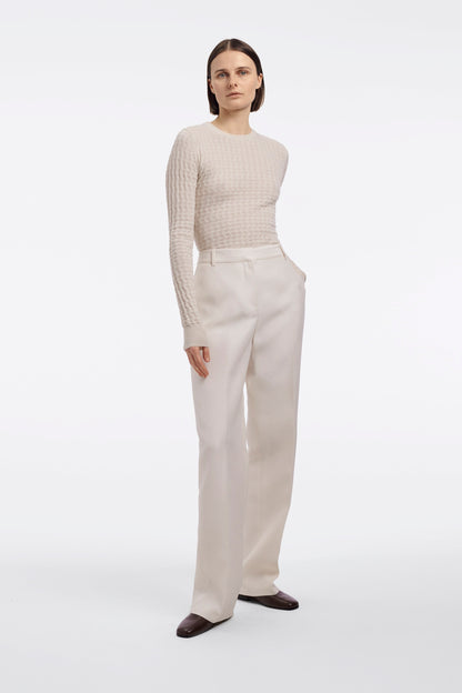 WAFFLE KNIT SWEATER