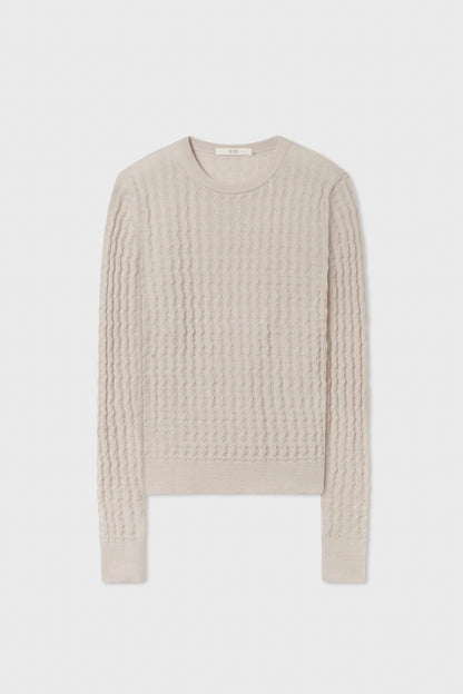 WAFFLE KNIT SWEATER