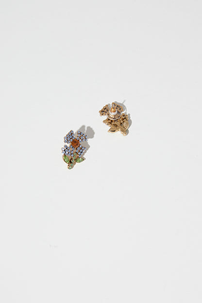 CRYSTAL FLOWER EARRI