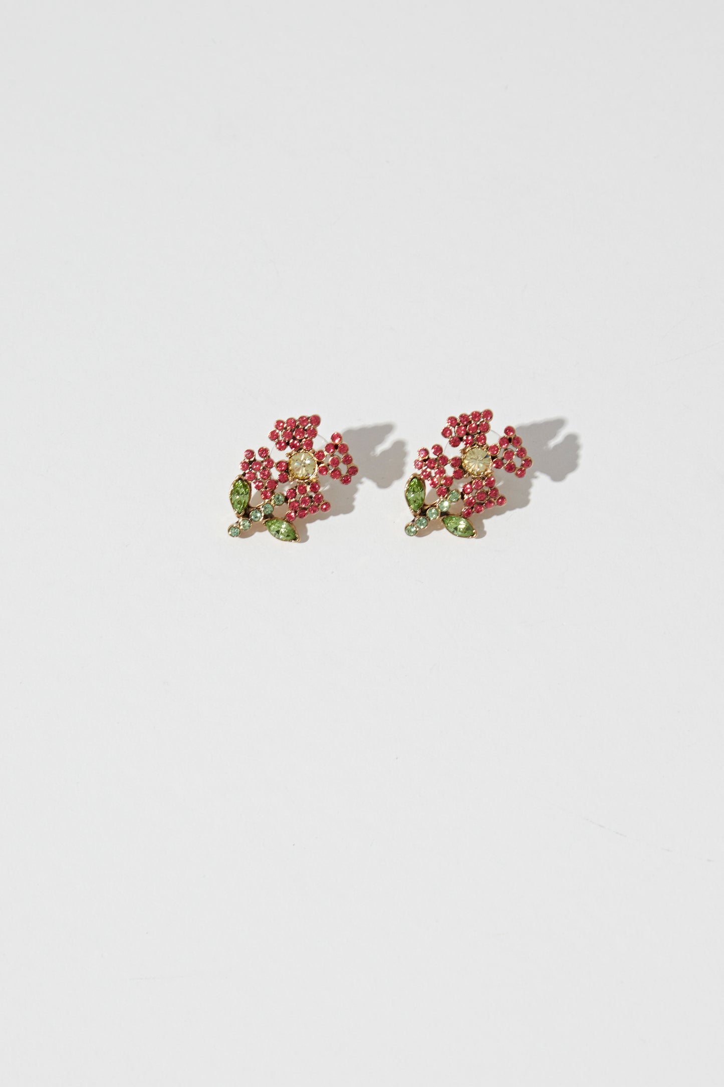 CRYSTAL FLOWER EARRI