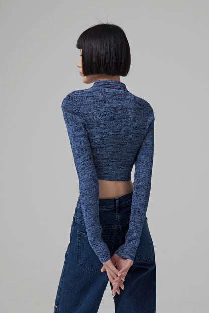 DOUBLE BUTTONCROPPED CARDIGAN