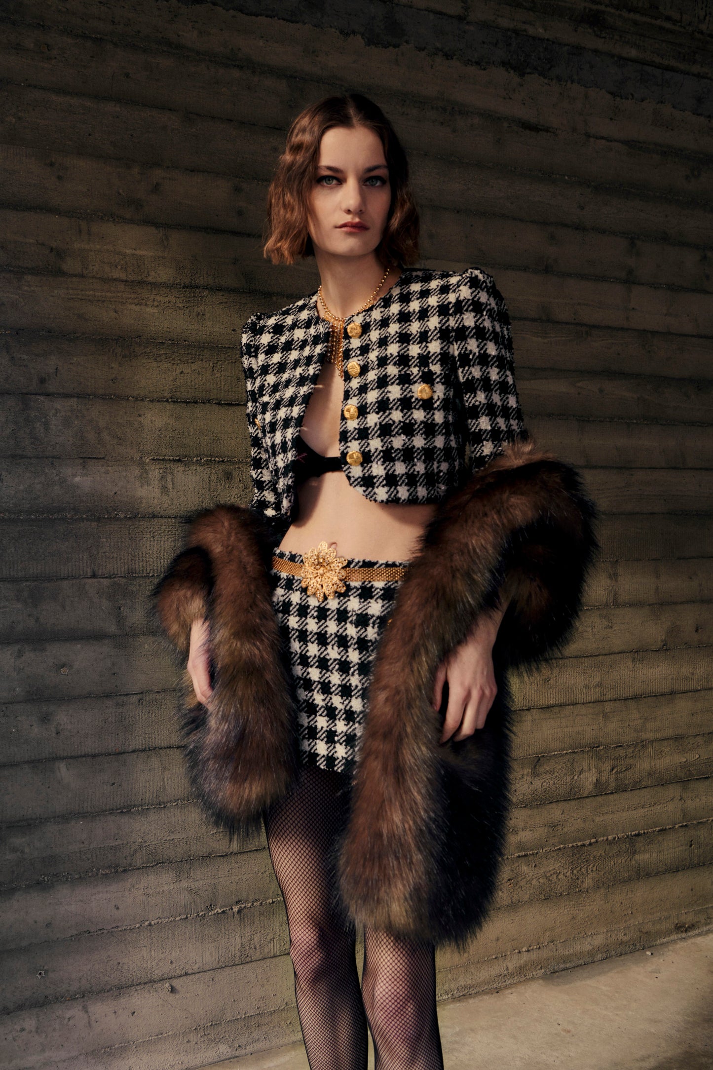 VICHY TWEED BOXY JACKET