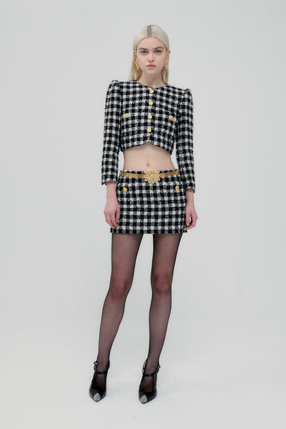VICHY TWEED BOXY JACKET
