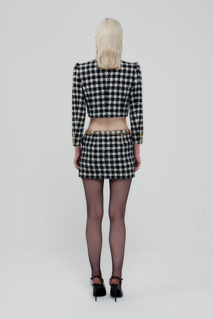 VICHY TWEED BOXY JACKET