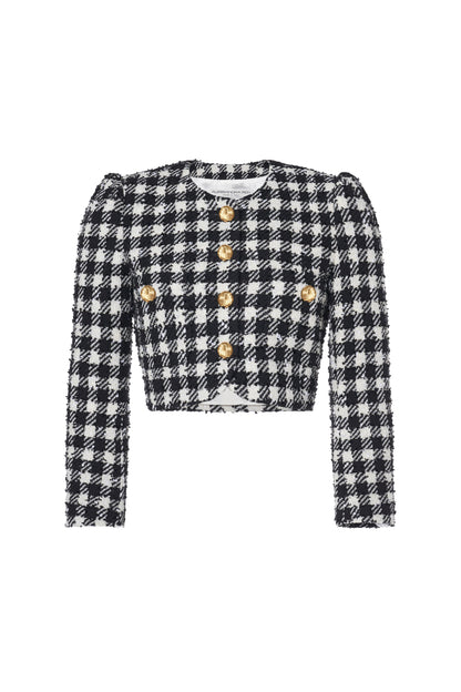 VICHY TWEED BOXY JACKET