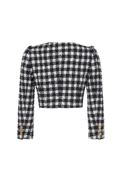 VICHY TWEED BOXY JACKET
