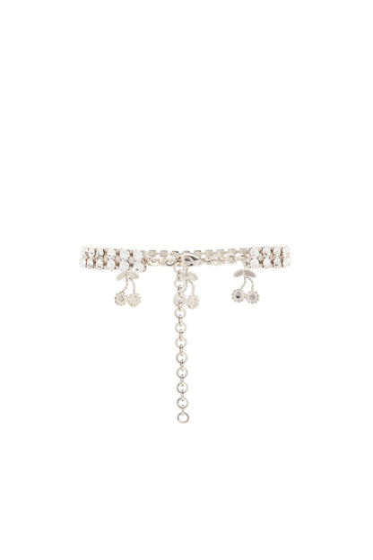 CRYSTAL CHOKER WITH CHERRIES PENDANT