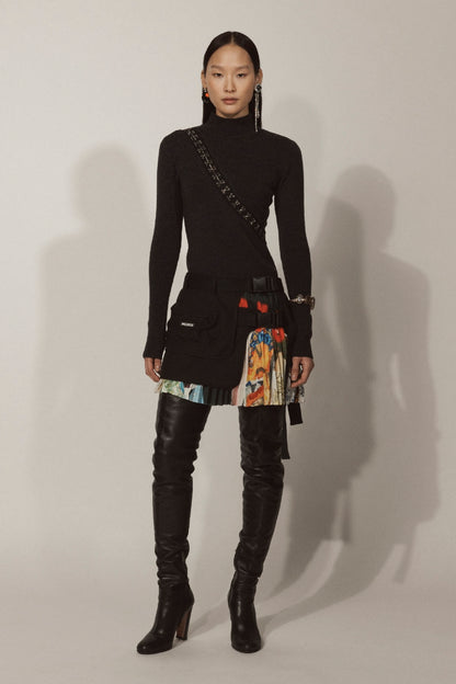 POUCH PLEATED SKIRT