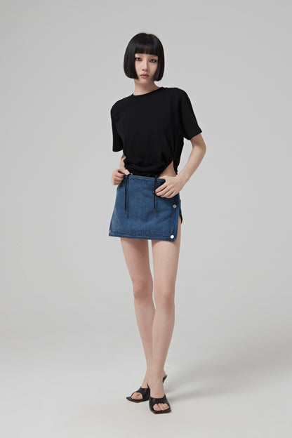 CLASSIC RUCHED BODY T-SHIRT