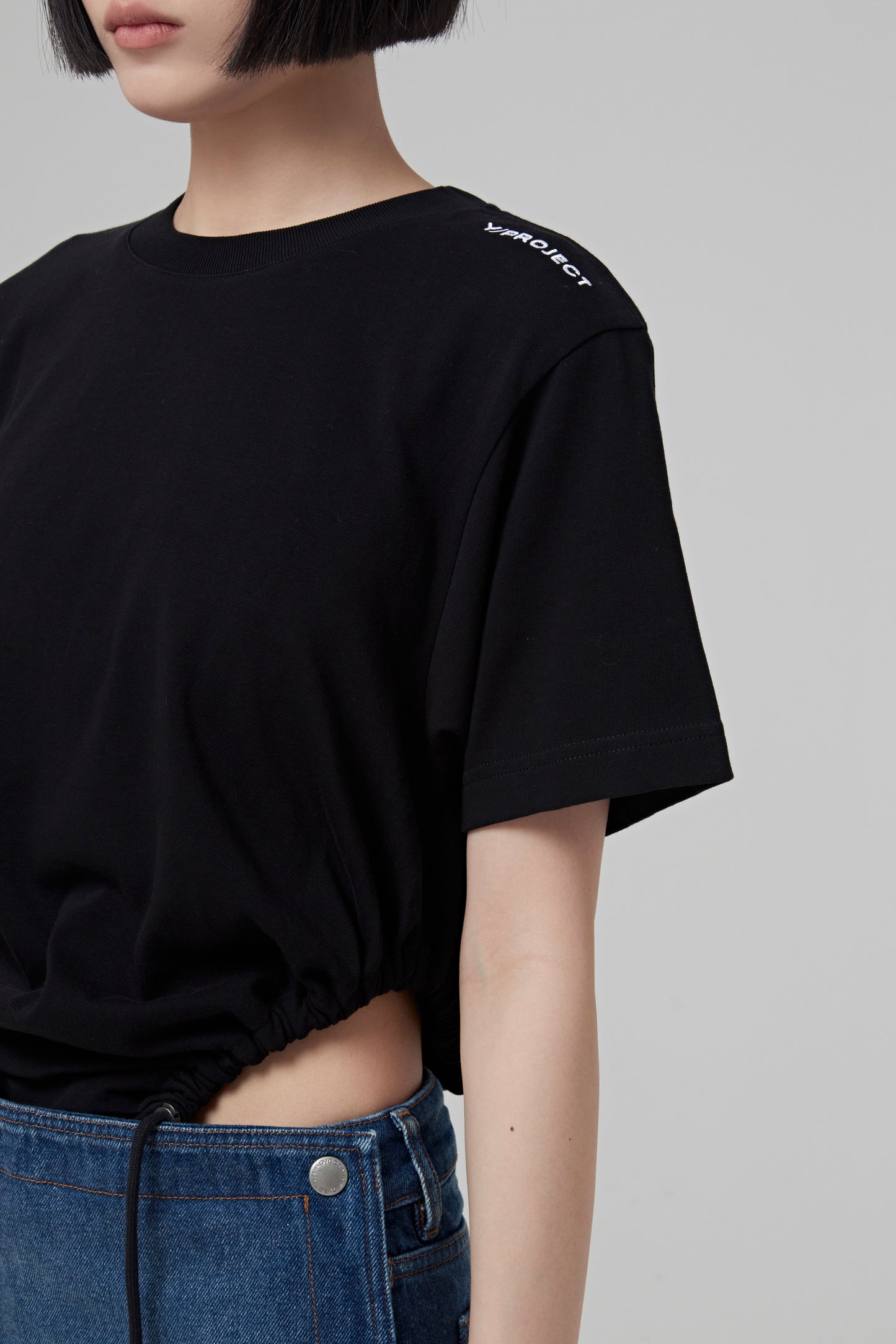 CLASSIC RUCHED BODY T-SHIRT