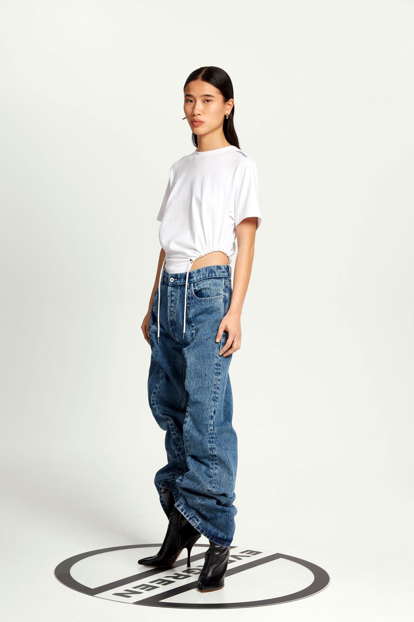 CLASSIC RUCHED BODY T-SHIRT