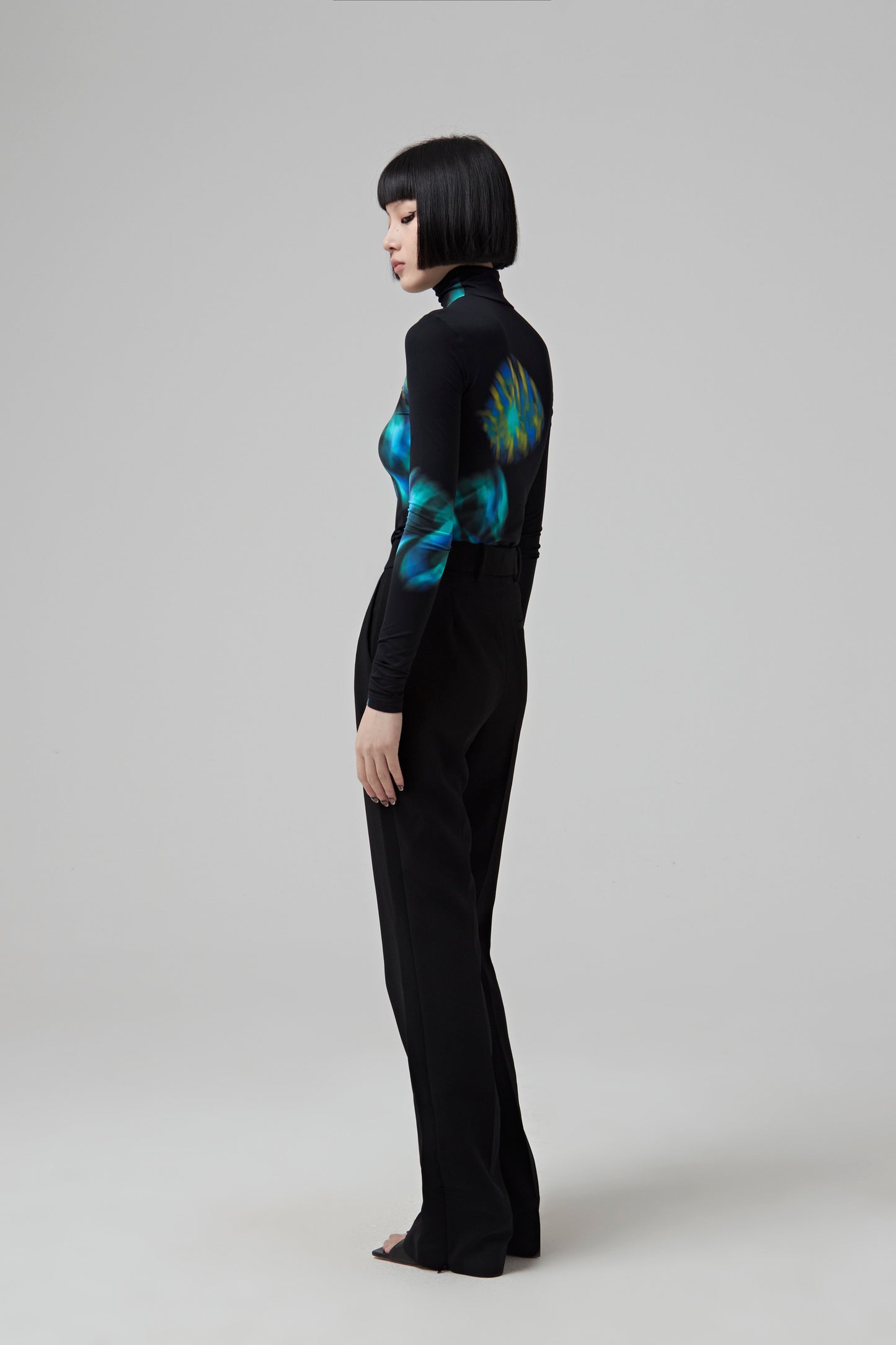 PRINTED SECOND SKIN LONG SLEEVES SHIRT IN RECYCLED POLYAMIDE
