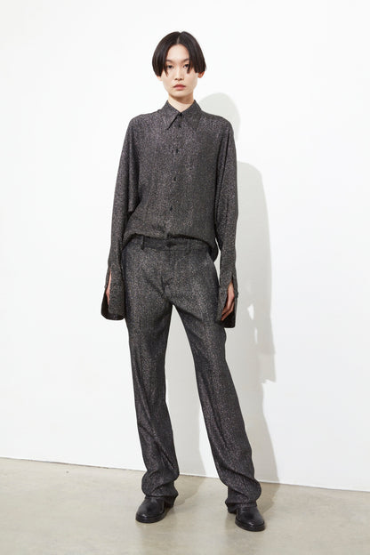 LOOSE FIT BLOUSE WITH SHIRT COLLAR
