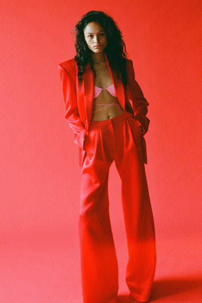 WELLS - SATIN CREPE BOYFRIEND