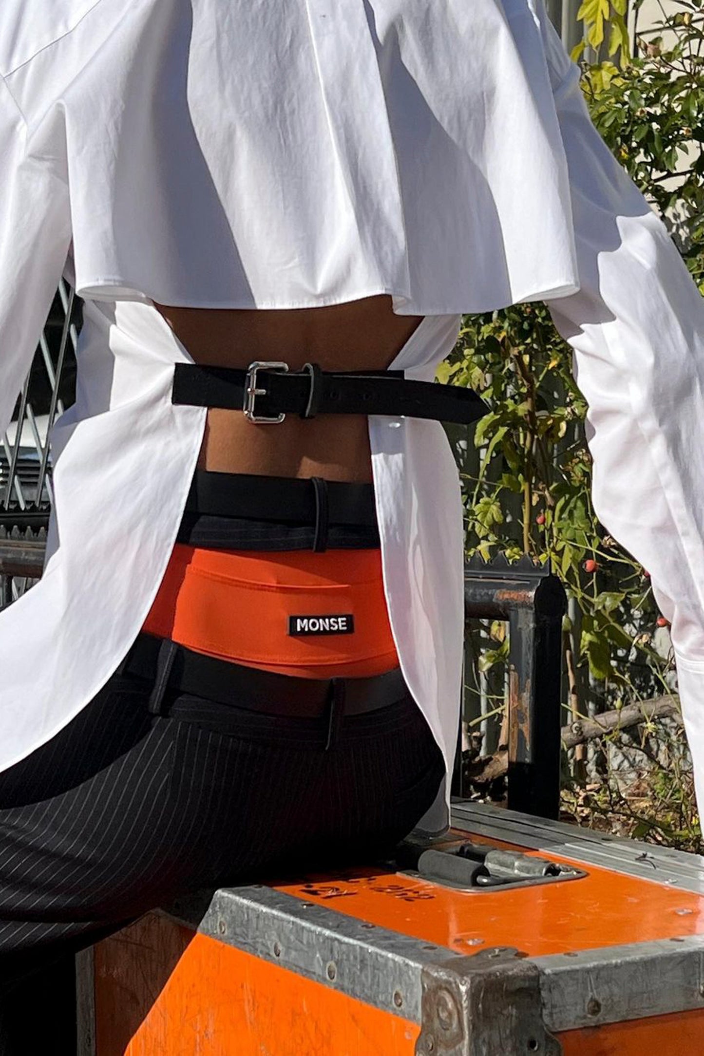 BELTED BACK SHIRT