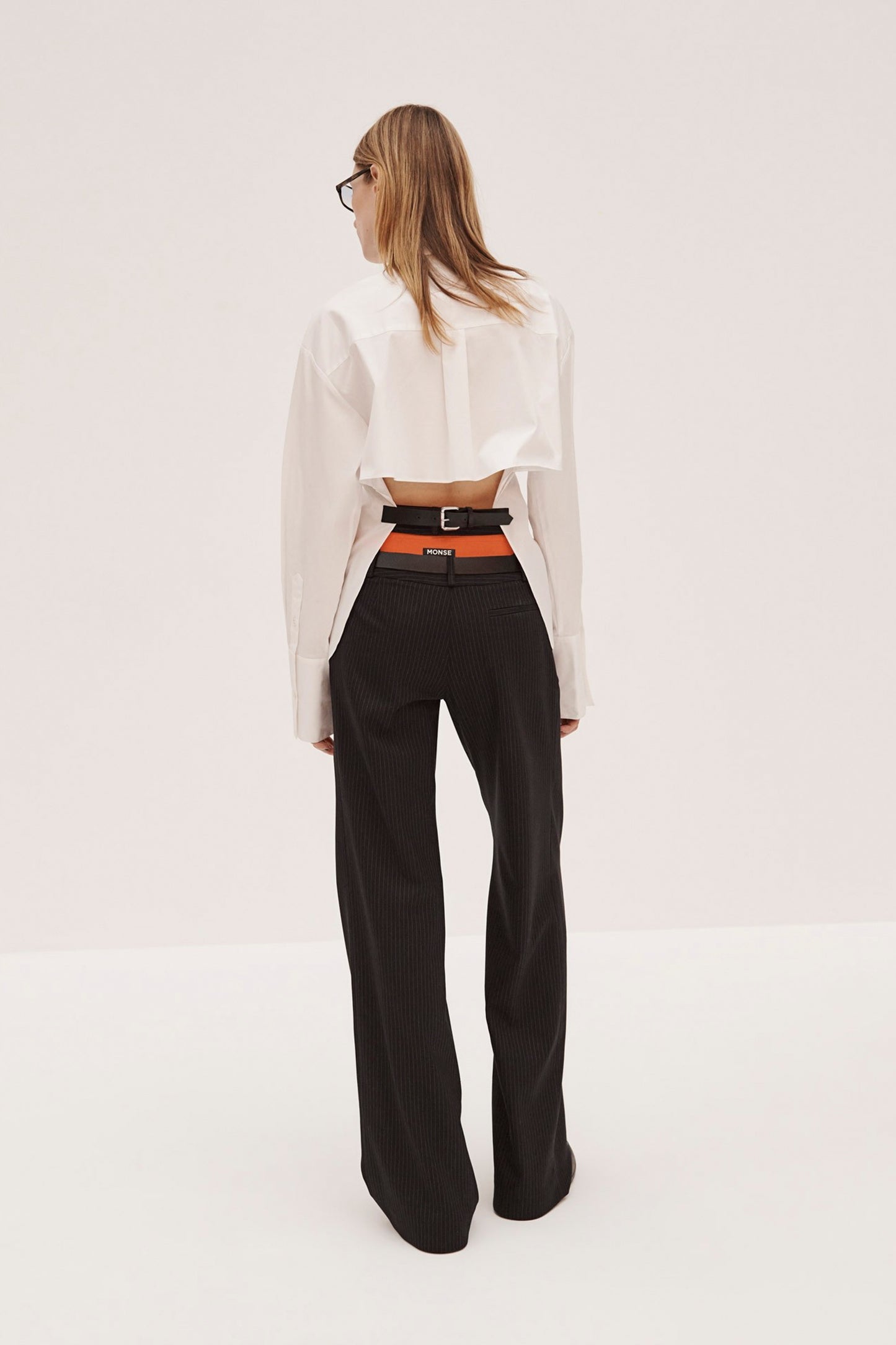 BELTED BACK SHIRT