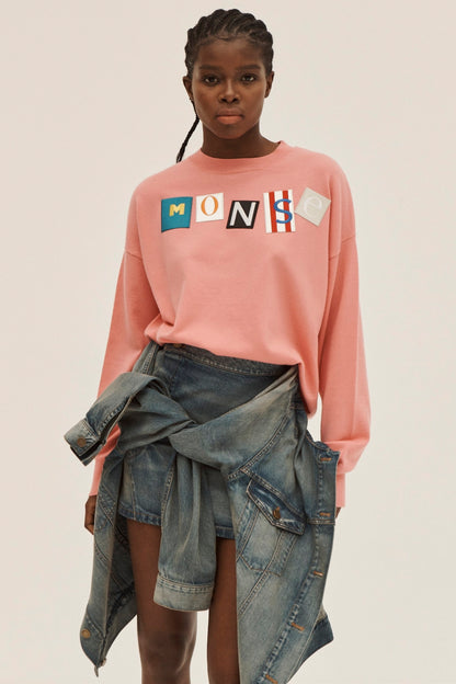 DENIM FAUX WRAP SKIR