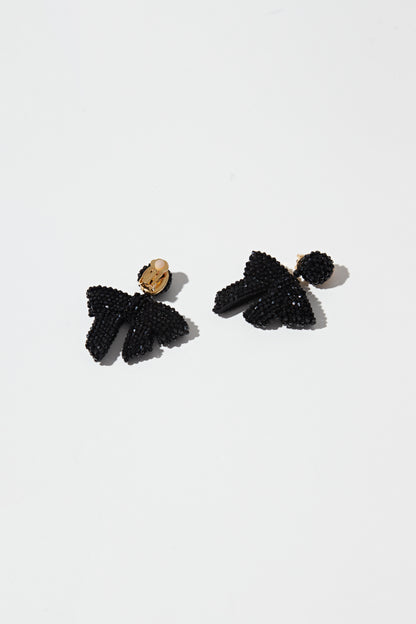 CRYSTAL BOW EARRING