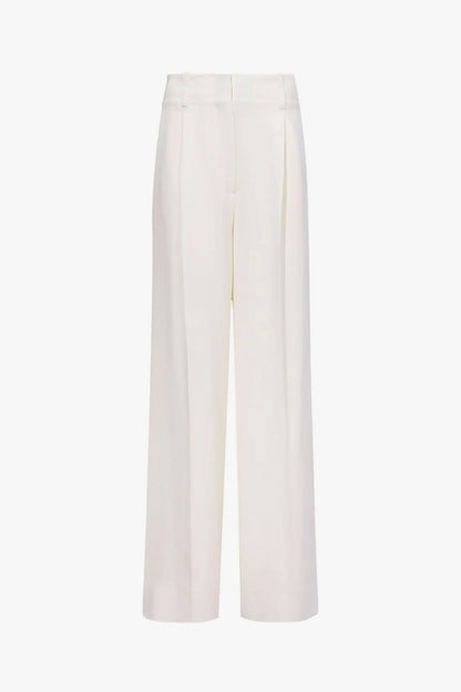 TEXTURED VISCOSE CREPE PANTS