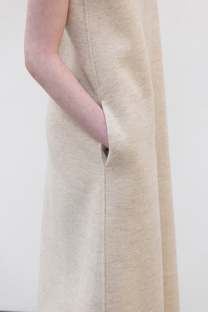 DOUBLE FACE MIDI DRESS