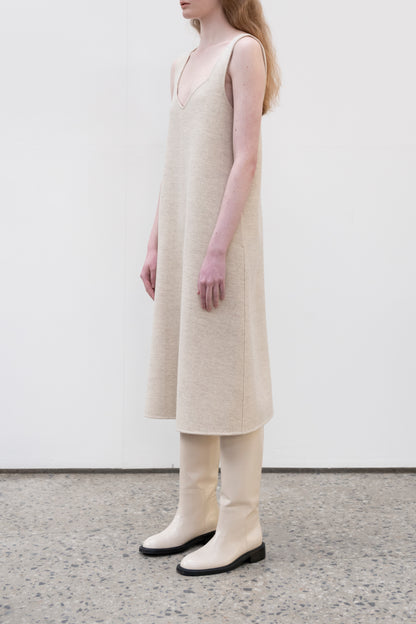 DOUBLE FACE MIDI DRESS