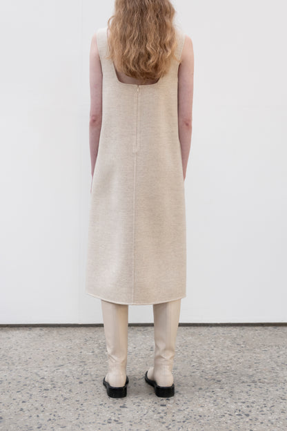 DOUBLE FACE MIDI DRESS