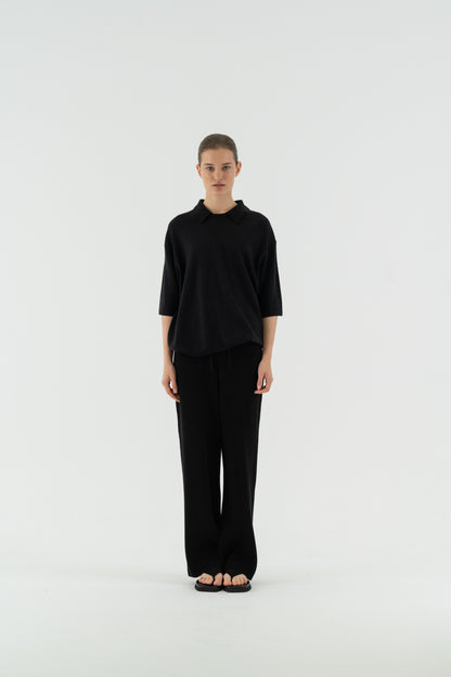 HAND KNIT COLLAR TOP