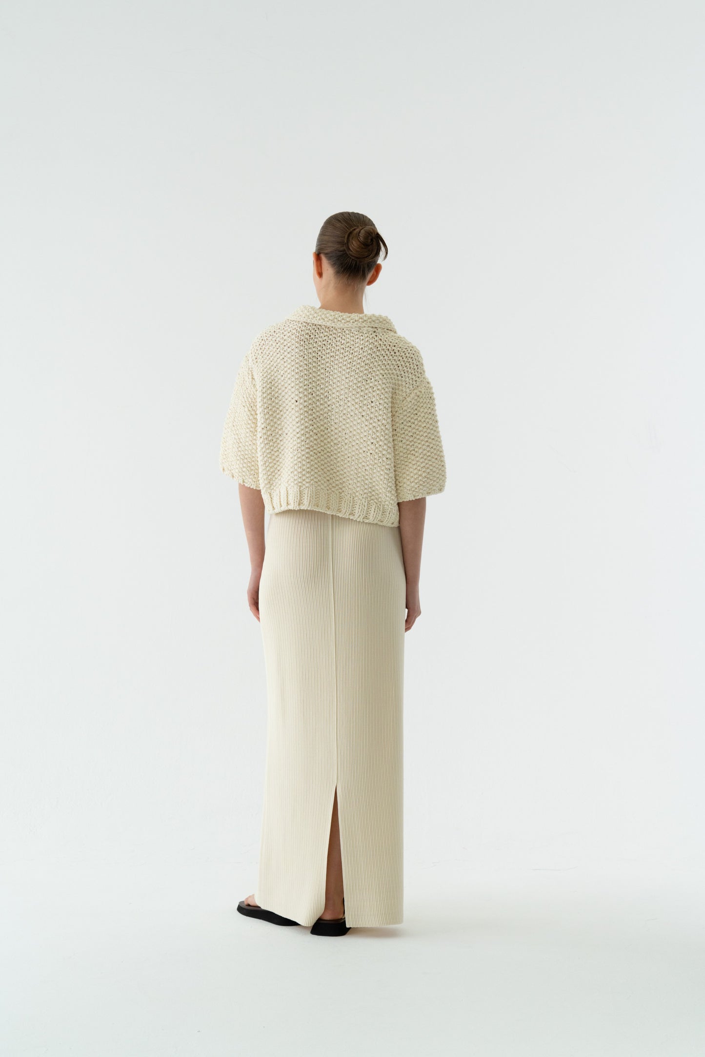 HAND KNIT COLLAR TOP