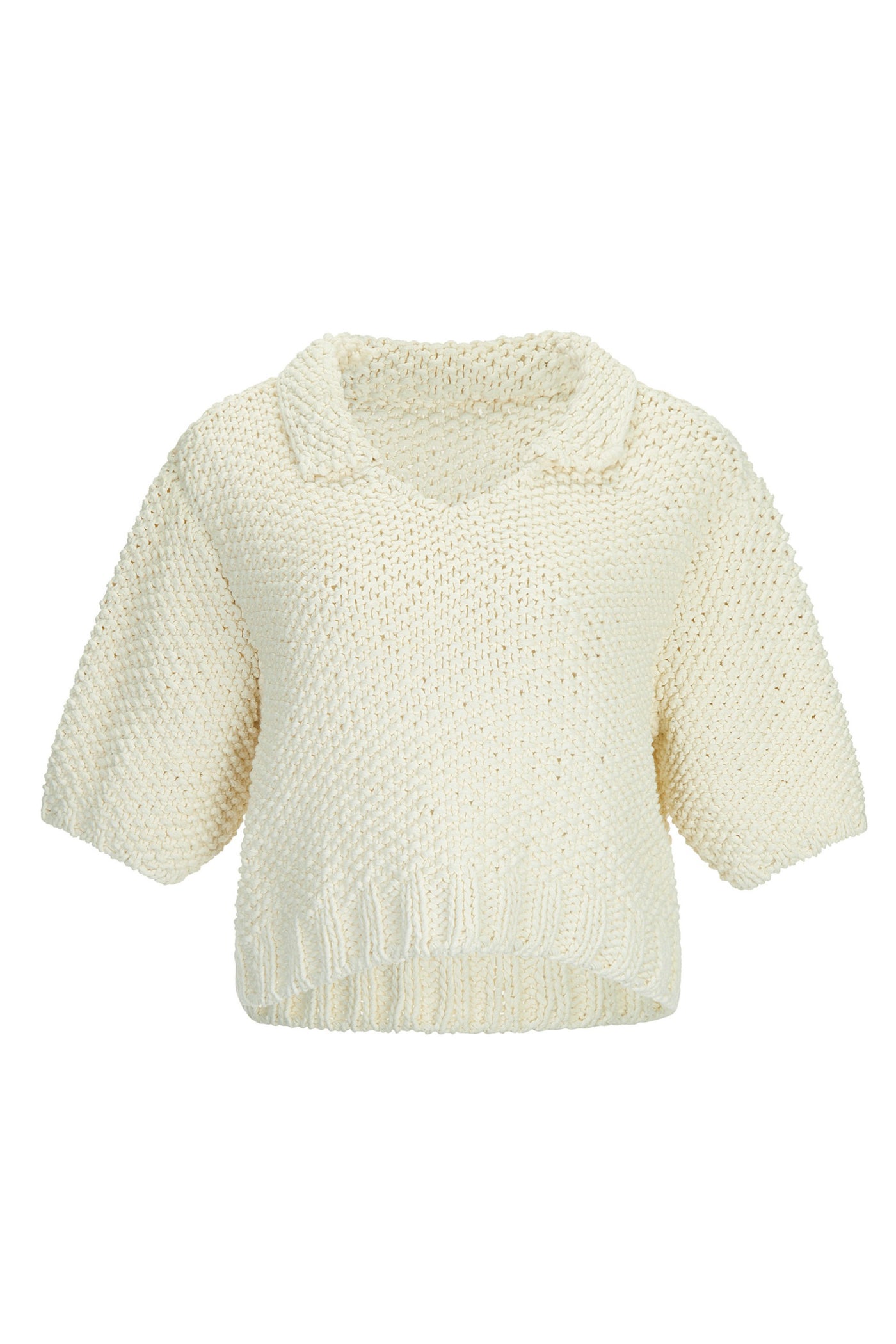 HAND KNIT COLLAR TOP