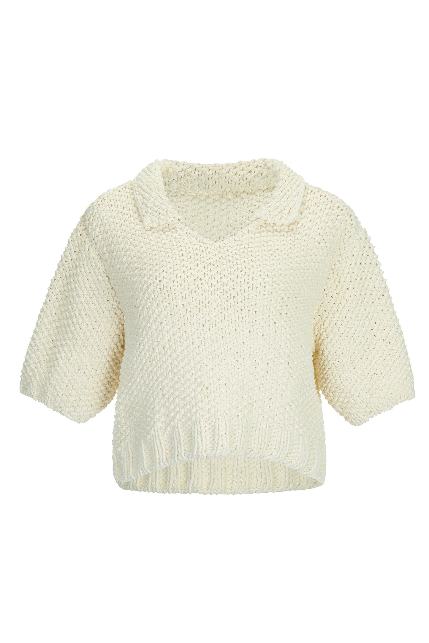 HAND KNIT COLLAR TOP