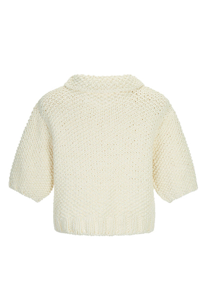 HAND KNIT COLLAR TOP