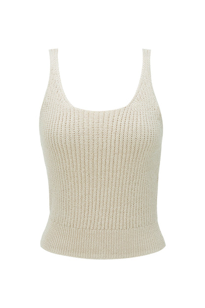 LINEN KNIT TOP