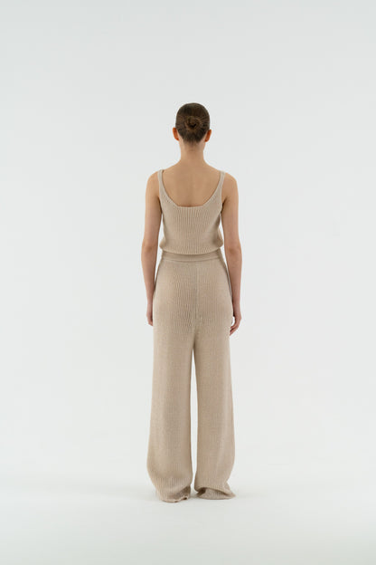 LINEN KNIT PANTS